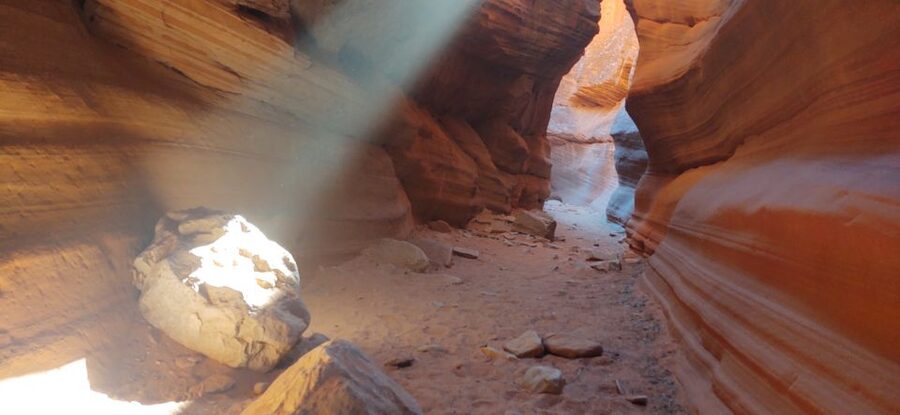 Kanab: Peek-a-Boo Slot Canyon ATV Self-Driven Guided Tour - Riding your own Polaris through red sand
