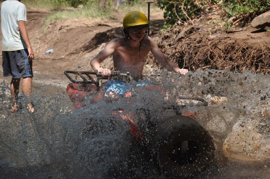 Kemer: Forest, Mud, and Streams Quad Safari Tour with Pickup - Learning the quad before the muddy section