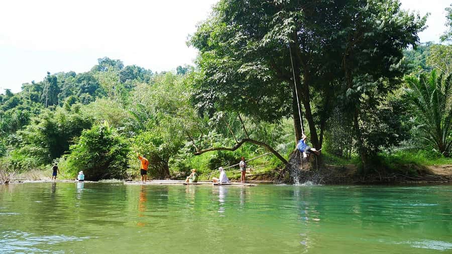 Khao Lak Multi-Adventure: Bamboo Rafting, ATV & Elephants - Wang Kiang Koo Waterfall and the 3-kilometer raft ride