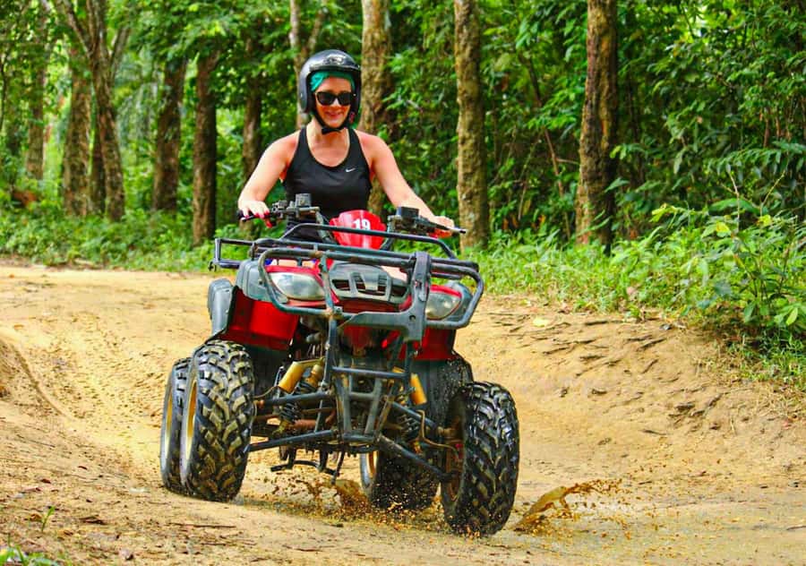 KhaoLak:ATV, ZipLine, & Rafting Adventure Monkey Cave Temple - A long adventure day from Khao Lak