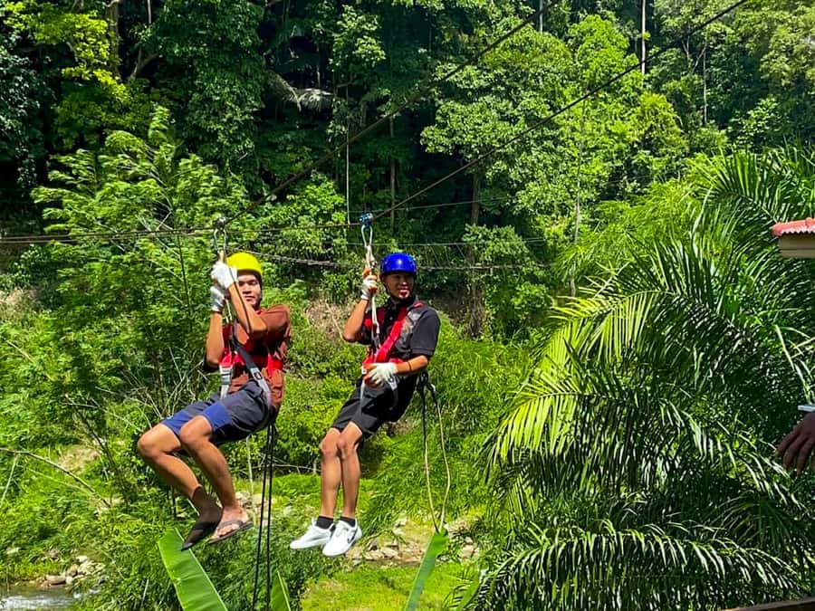 KhaoLak:ATV, ZipLine, & Rafting Adventure Monkey Cave Temple - The waterfall and the quiet finish