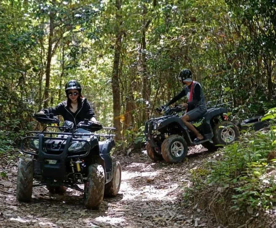 Koh Samui: Jungle, Mountains and Waterfalls ATV Tour - From your hotel to the Lamai base camp
