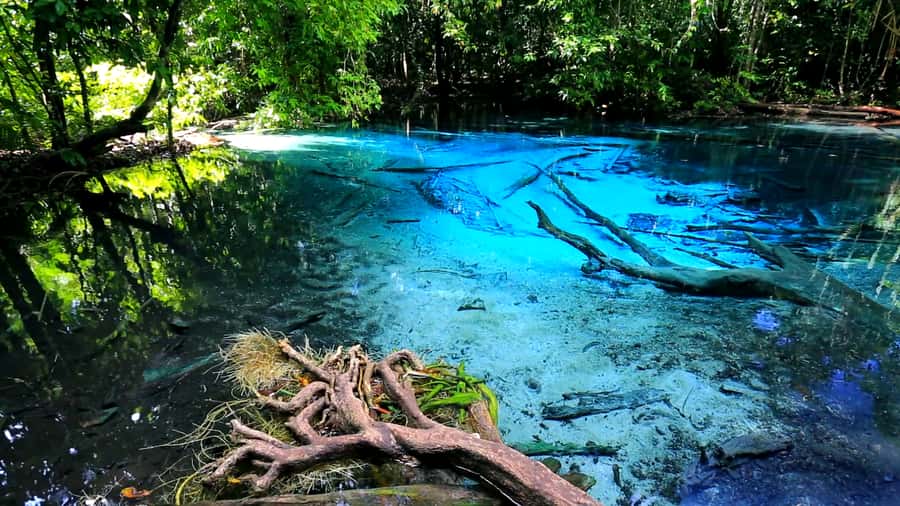 Krabi: Emerald Pool and Hot Spring Waterfall with ATV Riding - The hot spring waterfall: warm water in a busy setting