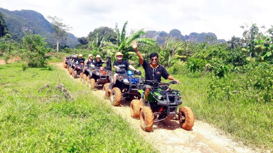Krabi: Half-Day Blue Lagoon Kayaking at Klong Srakaew & ATV - Sa Kongsi Mountain adds caves and movie connections