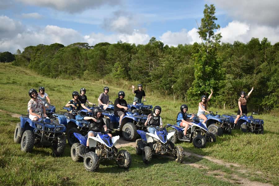 Kuranda: Quad Ride Bike and petting farm - Getting fitted for the ATV ride