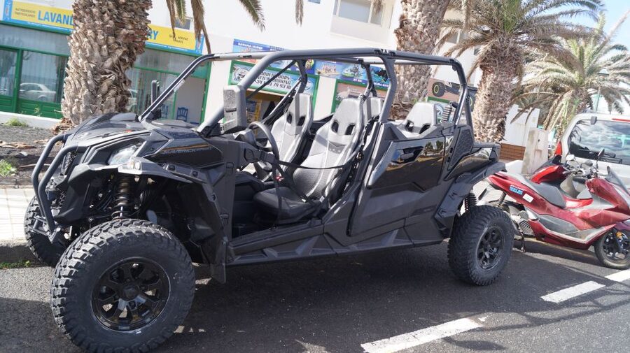 Lanzarote: On-Road Guided Buggy Volcano Tour - Leaving Puerto del Carmen in a CanAm buggy