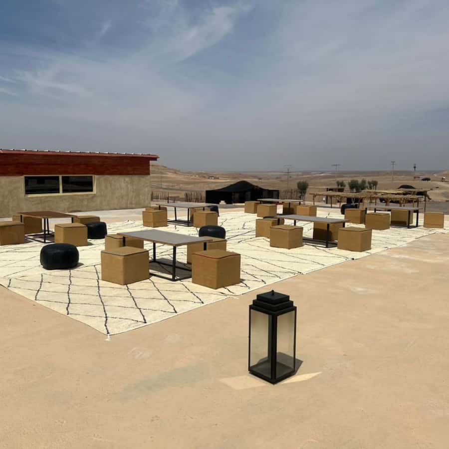 Luxury Agafay Desert : Quad , Camel Ride, Pool & Dinner Show - A camel ride with a blue desert outfit