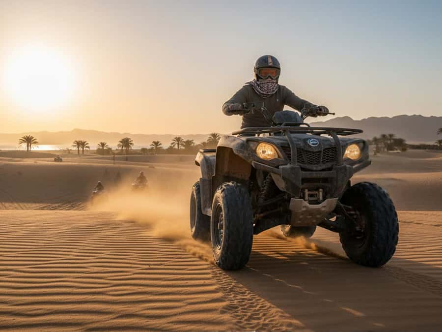 Makadi Bay: Sunrise Quad & Traditional Oriental Breakfast - Leaving the hotel before sunrise
