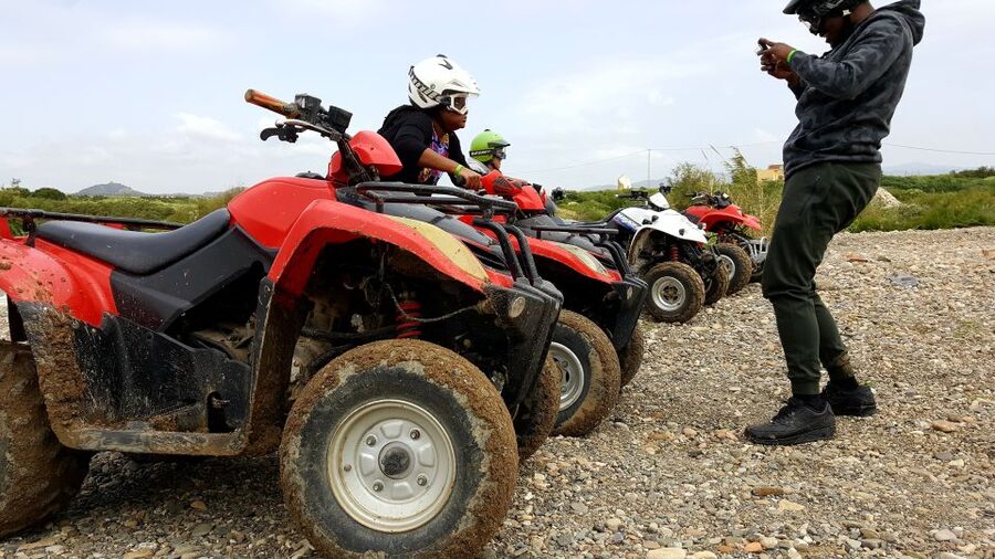 Málaga: Off-Road 2-Seater Quad Tour through Land and River - Aircraft overhead near Málaga Airport