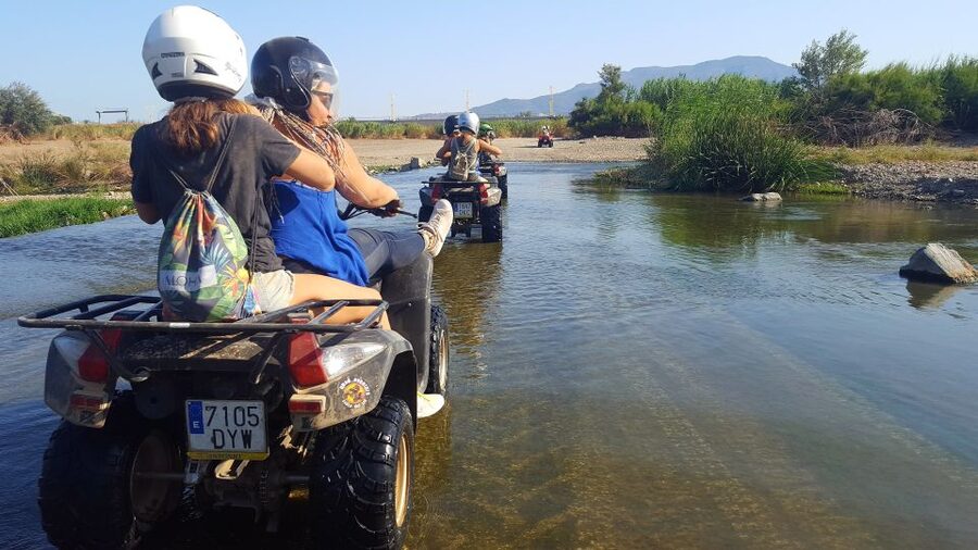 Málaga: Off-Road 2-Seater Quad Tour through Land and River - The easy opening on asphalt