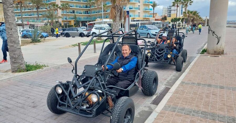 Mallorca: Buggy Tour Adventure with Cove Swimming - Riding toward the coast near S’Arenal