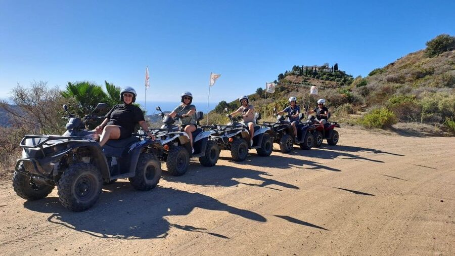 Marbella: Costa del Sol Shared Quad Tour - Crossing the historic bridge and stopping at Rio Real