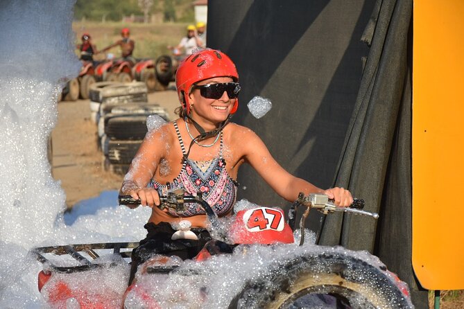 Marmaris Quadbike Safari with Water Battle - Cleaning up after the ride