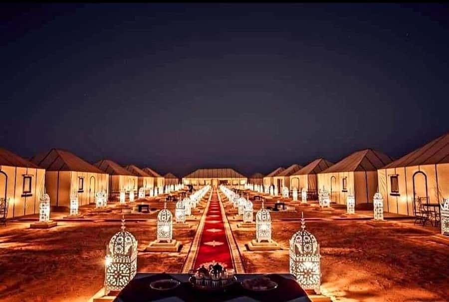 Marrakech: 3-day Exclusive Desert Luxury Tour; Quad & Camels - Sunset by camel in Erg Chebbi