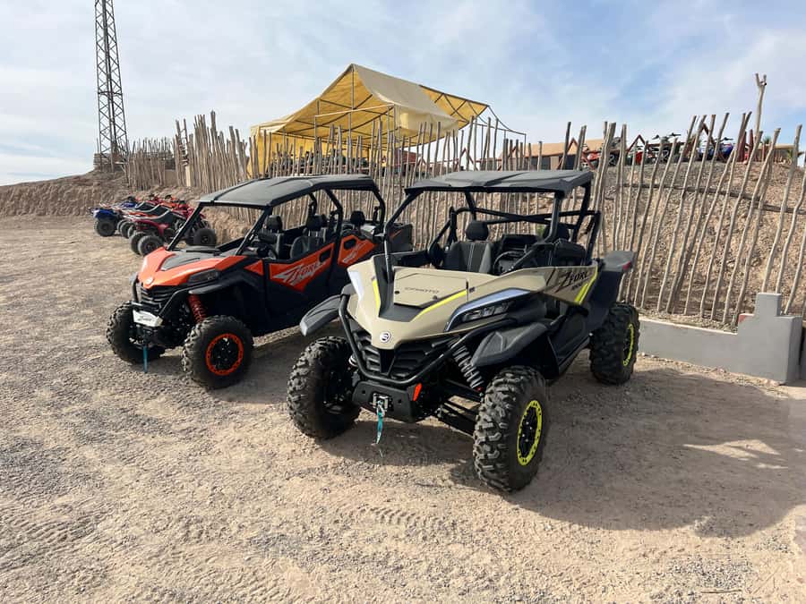 Marrakech: Agafay Desert Buggy bike 1000cc, Tea & Transfer - Tea first, then 1.5 hours on the trails