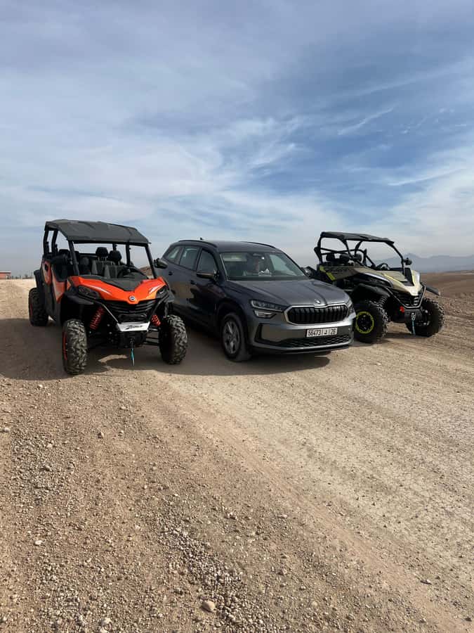 Marrakech: Agafay Desert Buggy bike 1000cc, Tea & Transfer - From Marrakech pickup to the desert road