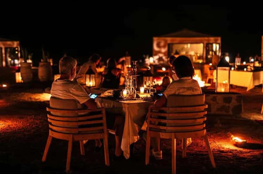 Marrakech: Agafay Desert Camel, Quad Bike & Dinner Show - Dinner at the Berber-style camp
