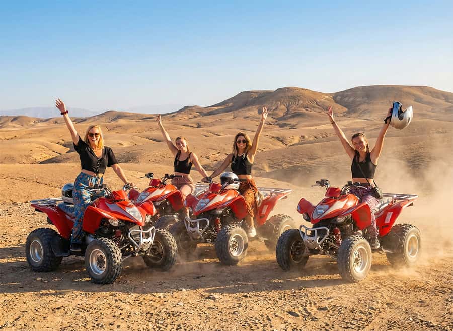 Marrakech: Agafay Desert: Camel ride Quad Bike, Dinner show - Leaving Marrakech for the Agafay hills