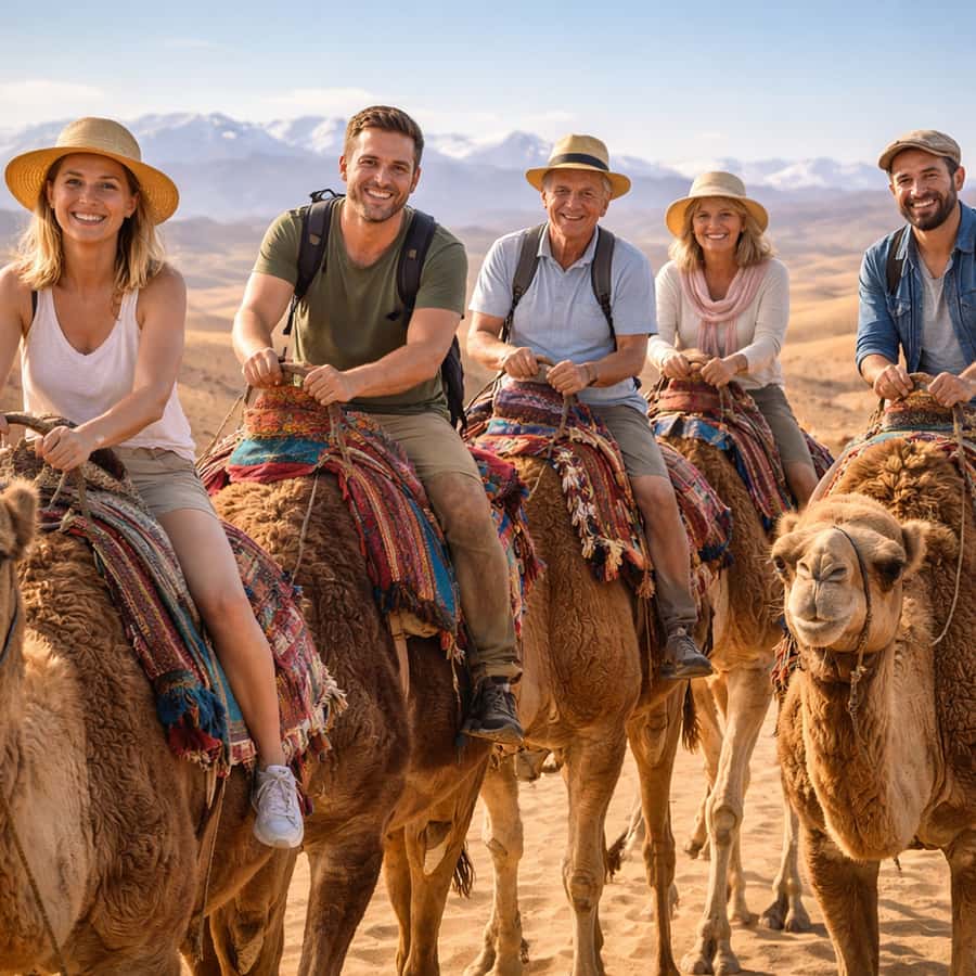 Marrakech: Agafay Desert Camel Ride & Quad with Dinner Show - A 20-minute camel ride with Atlas Mountain views