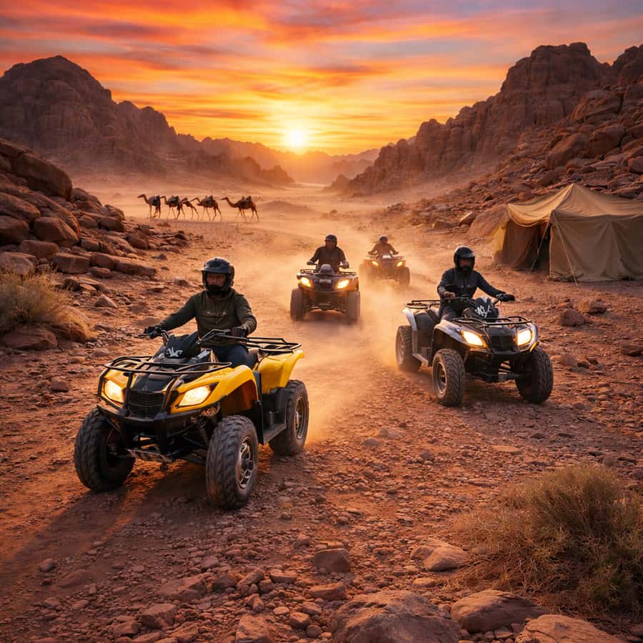 Marrakech: Agafay Desert Camel Ride & Quad with Dinner Show - Argan oil, tea, and a taste of local craft