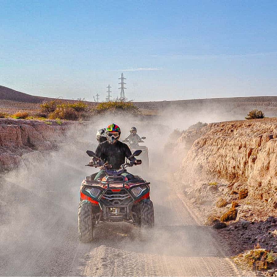 Marrakech: Agafay Desert Quad Biking, Camel Ride Fire Show - The Argan oil cooperative stop