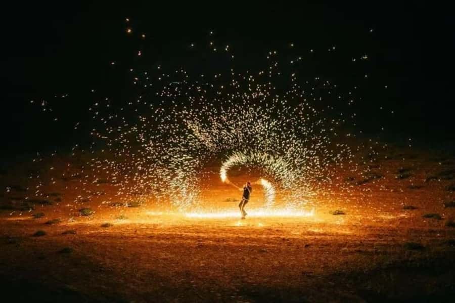 Marrakech: Agafay Desert Quad Biking, Camel Ride Fire Show - Camel riding across the rocky desert