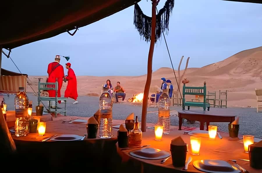 Marrakech: Agafay Desert Quad Biking, Camel Ride Fire Show - Quad biking at sunset