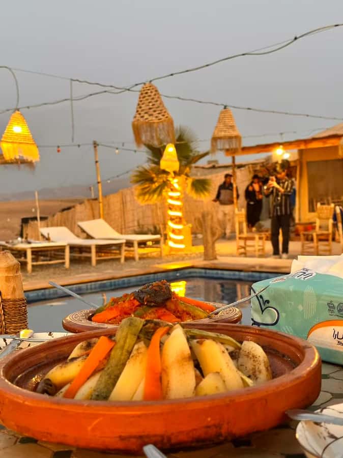 Marrakech: Agafay Desert Quad Biking, Camel Ride Fire Show - Sunset, tea, and the change from adventure to dinner