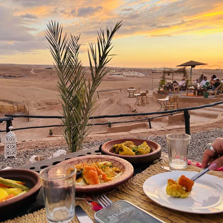 Marrakech: Agafay Desert Quad Camel Rides, Pool, Dinner Show - A sunset camel ride with time for photographs