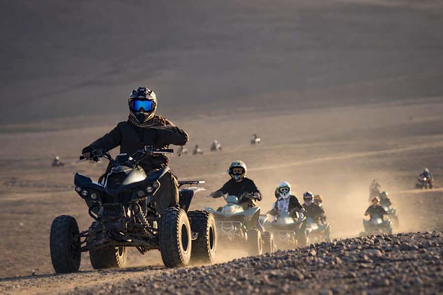 Marrakech: Agafay Desert Sunset Camel Ride, Quad & Dinner - A short camel ride at sunset