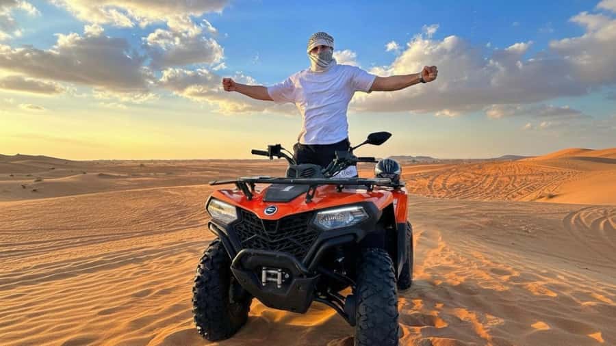 Marrakech: Agafay Desert Tour Quad bike & Dinner fire show - Leaving Marrakech for the Agafay Desert