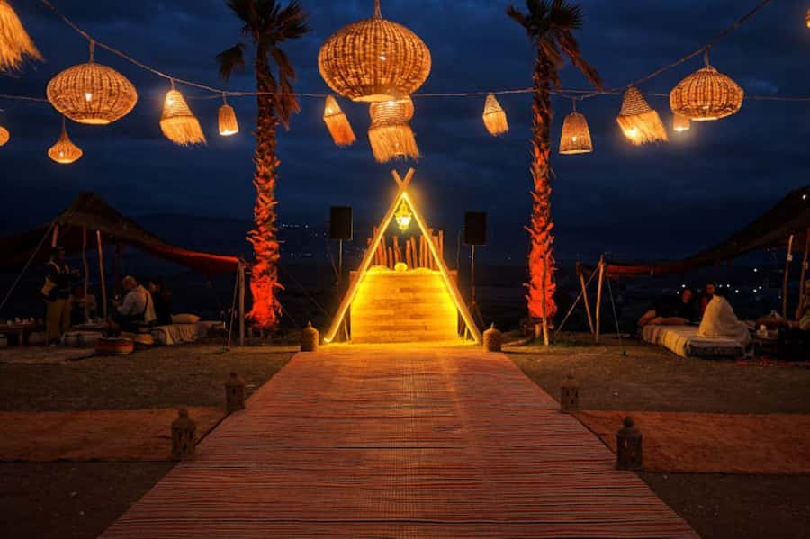 Marrakech: Camel & Quad Bike Tour with Sunset, Dinner & Show - The fire show brings the night to a close