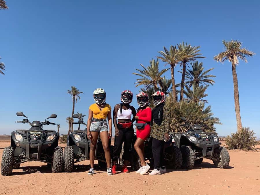 Marrakech: Desert and Palm Grove Sunset Quad Tour with Tea - Ten minutes for sunset photos in the palm grove