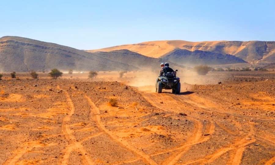 Marrakech: Dinner and Quad bike Desert Agafay Stars & show - Quad biking on controlled desert tracks