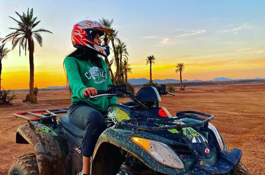 Marrakech: Dunes of the Palmeraie Quad Bike Ride with Tea - Riding through palms, dirt tracks, and Jbilet country