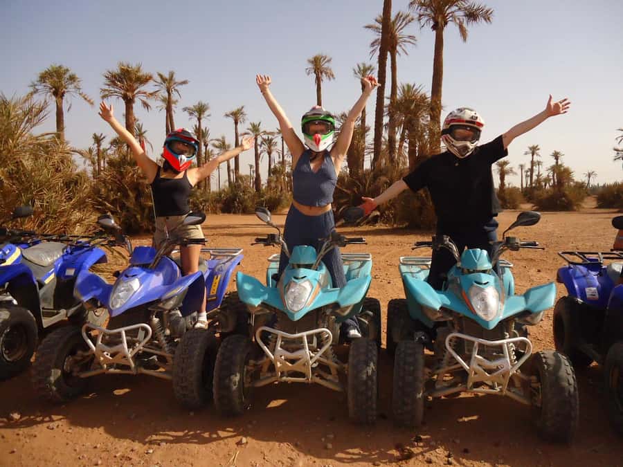 Marrakech: Dunes of the Palmeraie Quad Bike Ride with Tea - Mint tea, bread, and honey in the desert