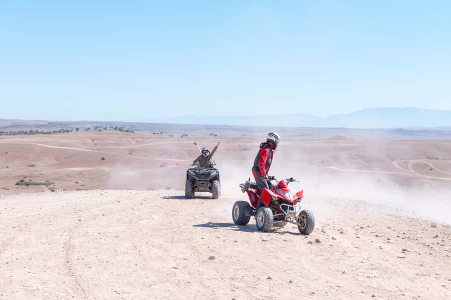 Marrakech: Guided Quad Bike and Camel Ride Tour with Tea - Riding the quad bikes through the Palmeraie