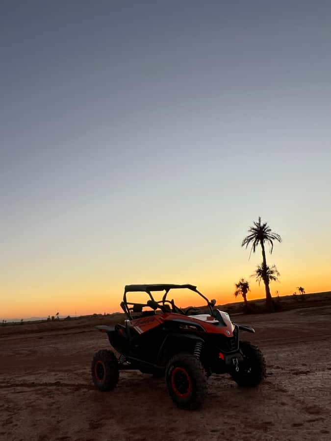 Marrakech: Palm Grove Sunset Buggy Tour - Learning the controls before the 1000cc ride