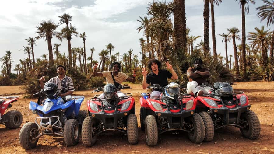 Marrakech: Palmeraie Guided Quad Biking Tour with Tea - Getting comfortable with the quad bike