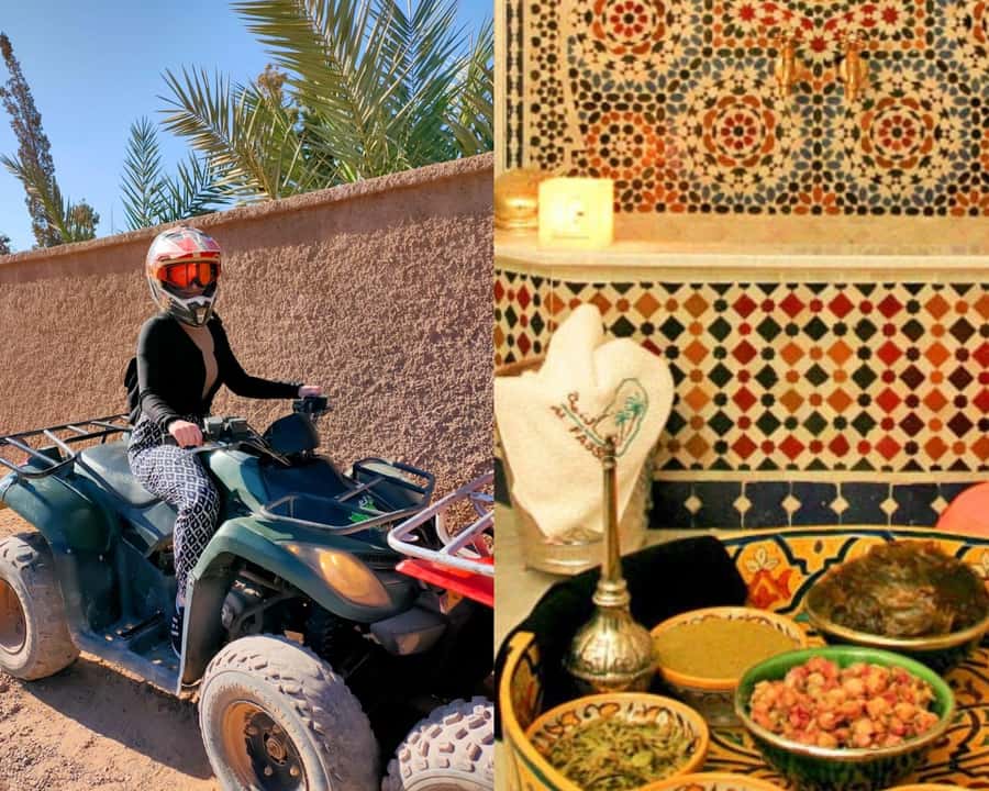 Marrakech: Palmeraie Quad Bike & Traditional Moroccan Spa - Riding through the Palmeraie