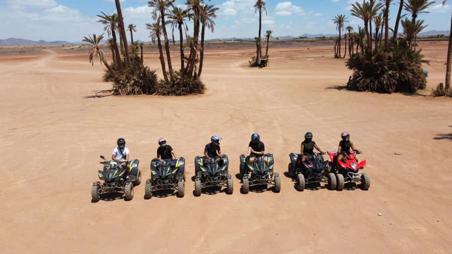 Marrakech: Quad activity in the Palmeraie with Tea break - A village stop with tea, bread, olives, and honey