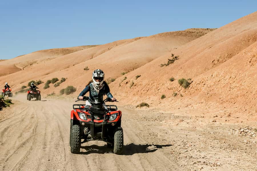 Marrakech Quad Bike Experience: Desert and Palmeraie - Getting ready beside the palms