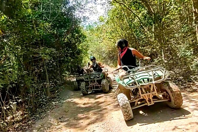 Maya Adrenaline Tulum: Cenote + 5 Ziplining + ATV Adventure - The ATV ride: rough roads and mixed equipment