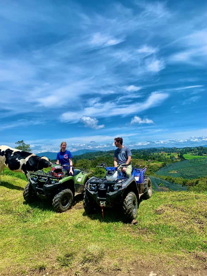 Medellin: ATV Tour 3 Mountains - Riding through farms, fields, and forest trails