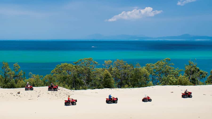 Moreton Island: Tangalooma Day Trip with ATV Quad Bike Tour - Riding the Moreton Island ATV track