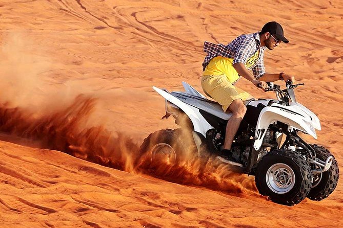 Morning Red Dunes Desert by Quad Bike, Dune Bashing, Camel Ride & Sandboarding - The 25-Minute Quad Bike Ride
