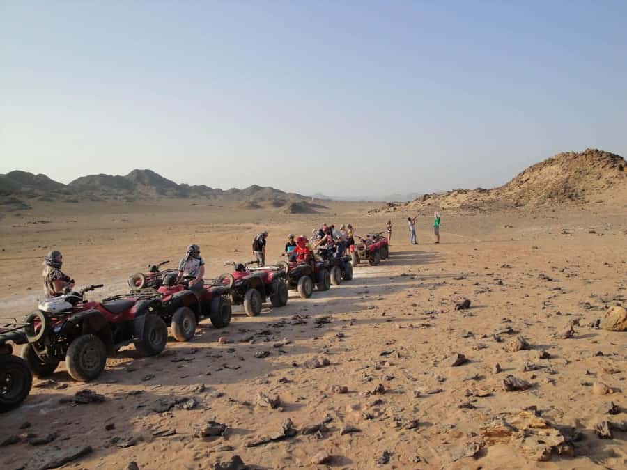Morning Trip: Desert Safari Riding a Speed Quad Bike, Pickup - How the guides handle the group