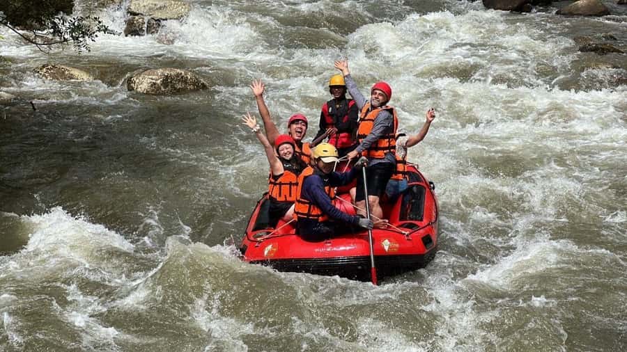 Phuket: Bamboo Rafting 5KM + ATV 30MIN with Adv Raft Option - The jungle walk and waterfall stop