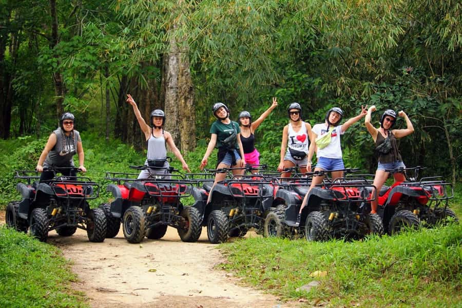 Phuket City Tour with ATV Adventure and Elephant Feeding - Feeding elephants at Phuket Elephant Care