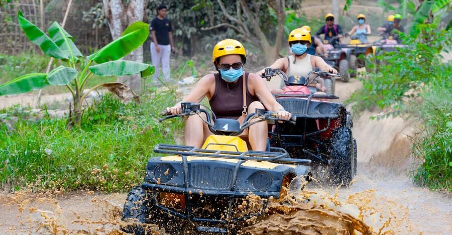 Phuket: Eco-Rider ATV Journey and Big Buddha View - Riding through rubber trees and jungle tracks